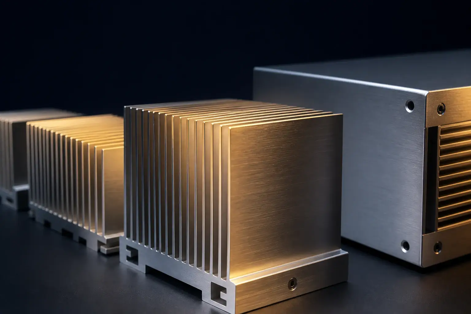Extruded aluminium heat sinks and enclosure